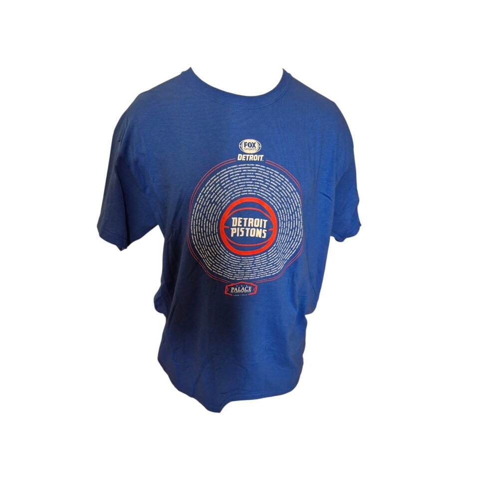 Detroit Pistons Palace of Auburn Hills 1988 2017 Cotton Tshirt Unsiex Blue Sz L